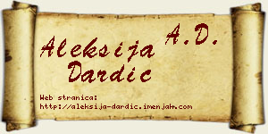 Aleksija Dardić vizit kartica